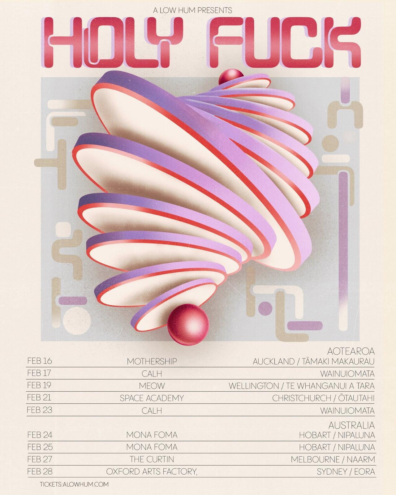 Holy Fuck NZ & AU Tour 2024 A Low Hum